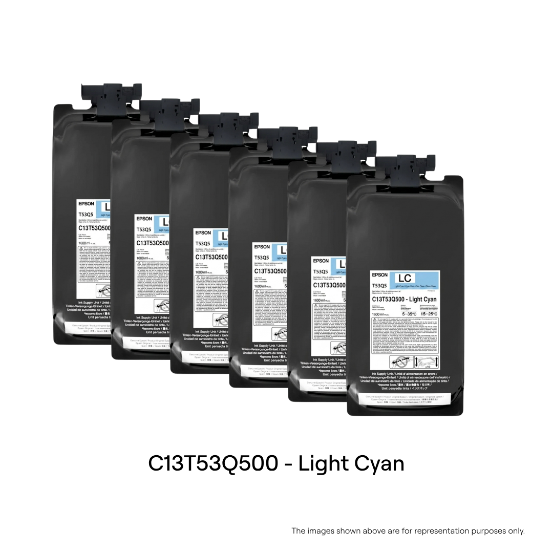 C13T53Q500 for F6430H/F9530H : LC - LIGHT CYAN INK | 1.6 LTR
