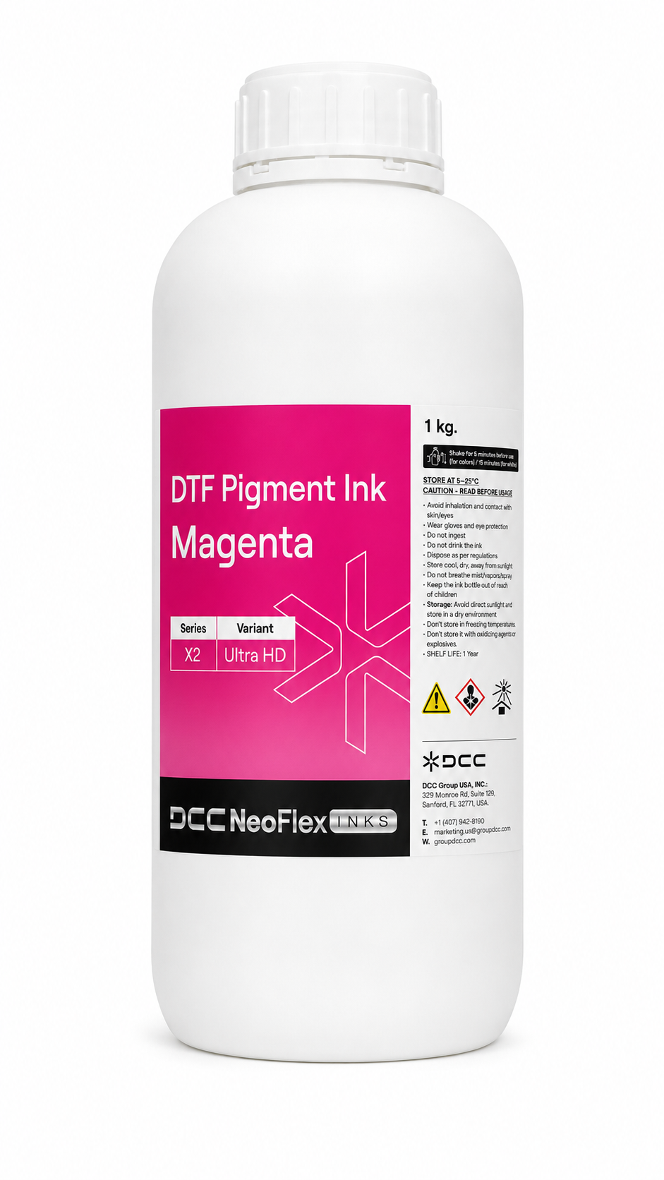 NeoFlex DTF Ultra HD pigment Ink X2 - CMYK + W