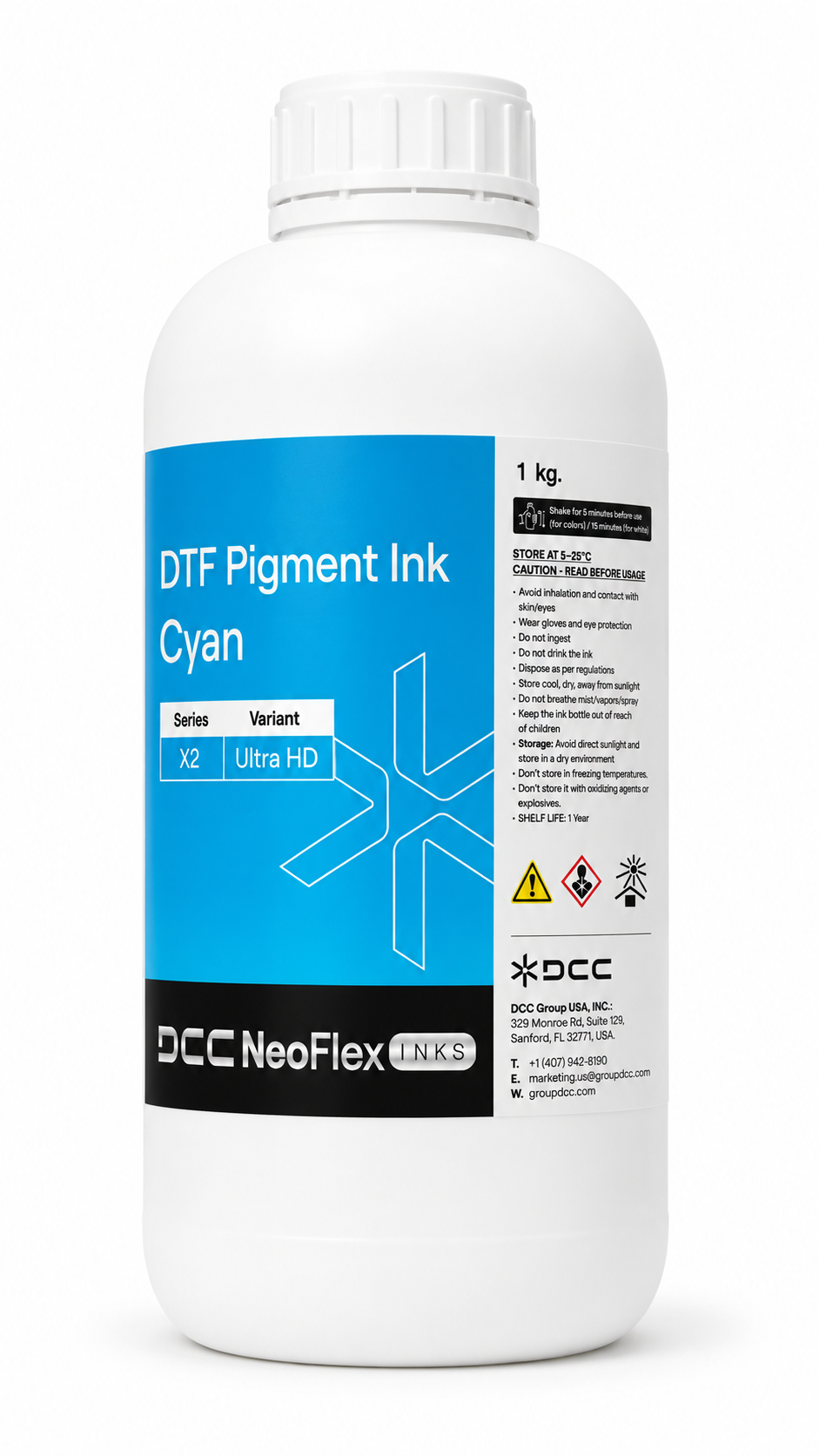 NeoFlex DTF Ultra HD pigment Ink X2 - CMYK + W