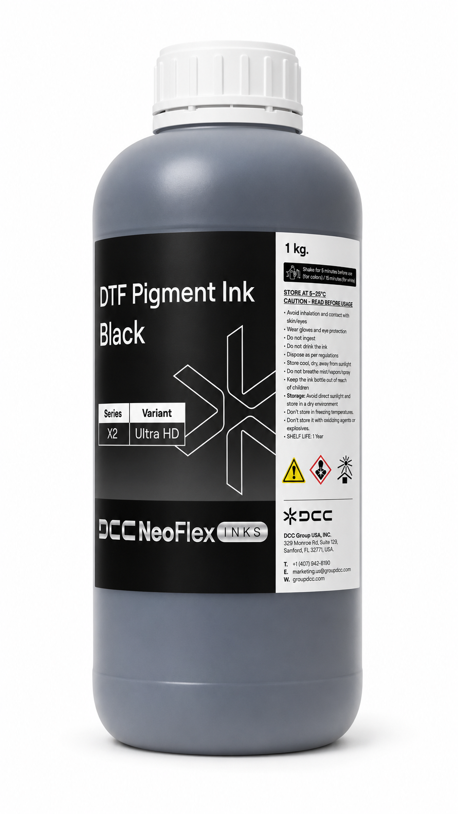 NeoFlex DTF Ultra HD pigment Ink X2 - CMYK + W