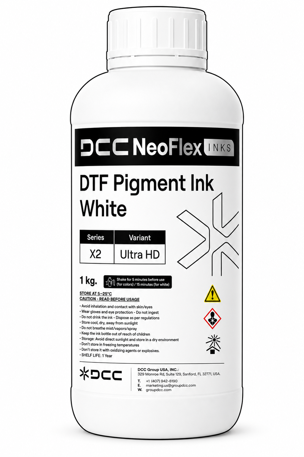 NeoFlex DTF Ultra HD pigment Ink X2 - CMYK + W